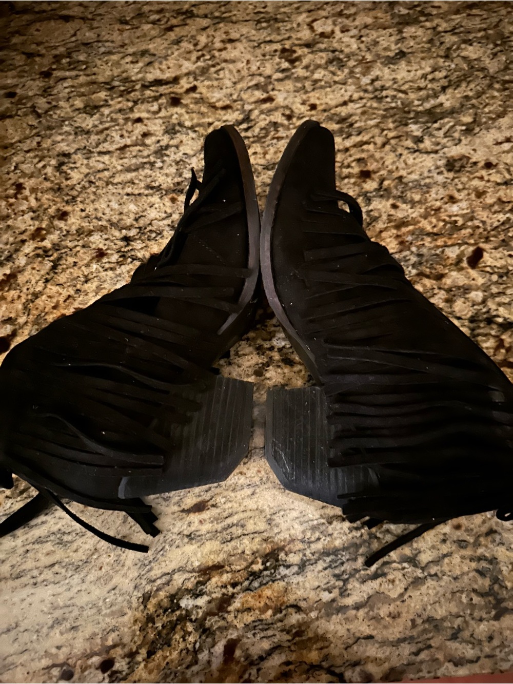 Women’s suede fringe booties